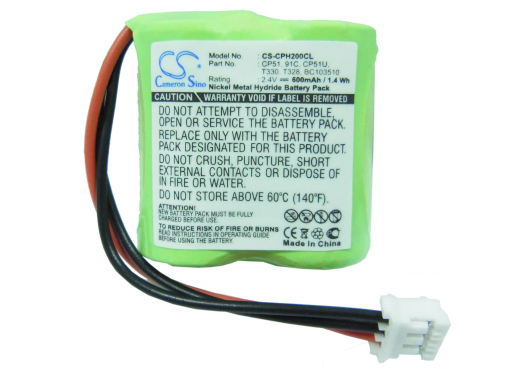 2.4V 600mAh/1.44Wh Ni-MH Akku f.:GP Model: T328, T330,