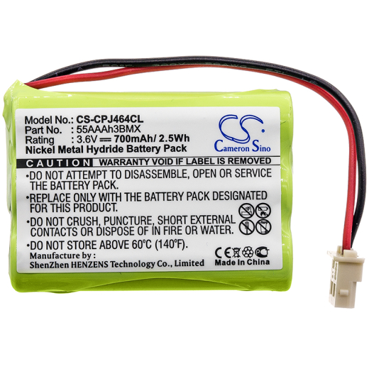 3.6V 700mAh / 2.52Wh Ni-MH Akku f.:Fisher Model:, J2457, J2458, M6163, M7949