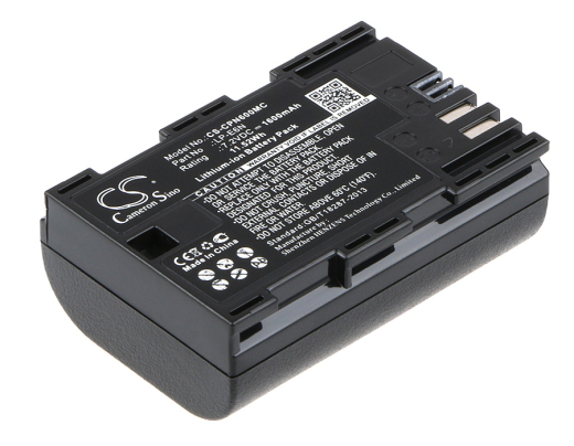 7.2V 1600mAh / 11.52Wh Li-ion Akku f.:Canon Model: LP-E6, LP-E6N, LP-E6NH, LP-E6P, 5D Mark III, EOS 5D Mark II, EOS 5D Mark III, EOS 5D Mark IV, EOS