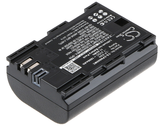 7.2V 1600mAh / 11.52Wh Li-ion Akku f.:Canon Model: LP-E6, LP-E6N, LP-E6NH, LP-E6P, 5D Mark III, EOS 5D Mark II, EOS 5D Mark III, EOS 5D Mark IV, EOS