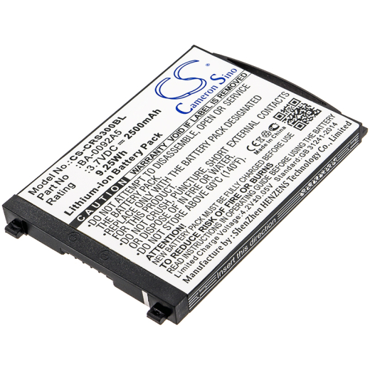 3.7V 2500mAh / 9.25Wh Li-ion Akku f.:CipherLAB Model: BA-0092A5, BA-0093A0, BT-160LA, KBRS300X01503, RS30