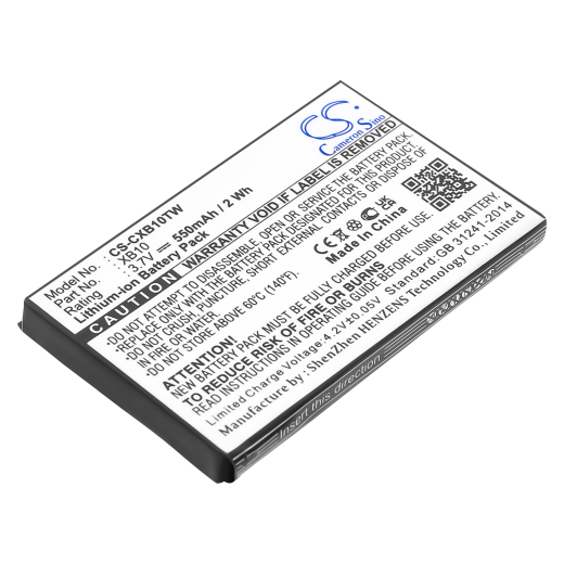 3.7V 550mAh Li-ion Akku f.:Xact Communication Model: XB10, Wristlinx x2x, Wristlinx x2x-2, Wristlinx x33xif, Wristlinx x33xif-2, Wristlinx x3x, Wrist