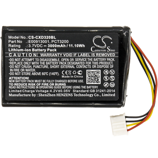 3.7V 3000mAh / 11.10Wh Li-ion Akku f.:Coppernic Model: BP13-001080, E00913001, PCT3200, C-One e-ID, XGK-C-ONE-E-ID