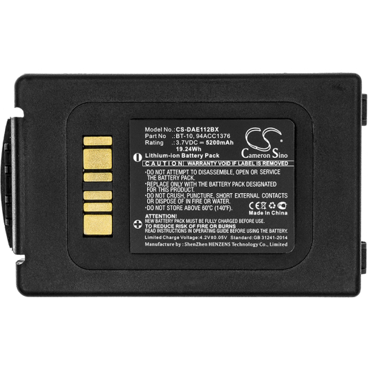 3.7V 5200mAh / 19.24Wh Li-ion Akku f.:Datalogic Model: 94ACC1376, 94ACC1377, BT-10, ELF