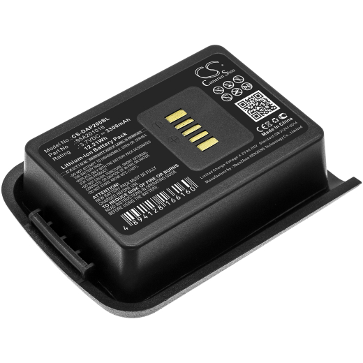 3.7V 3300mAh / 12.21Wh Li-ion Akku f.:Datalogic Model: 024000005, 4006-0337, 95A201016, 950401003, P20, P20-1001, Pegaso