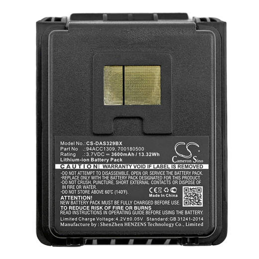 3.7V 3600mAh / 13.32Wh Li-ion Akku f.:Datalogic Model: 700180500, 700180501, 942301000, 94ACC1309, 94ACC1329, GMC-1805, Skorpio, Skorpio Gun, Skorpio