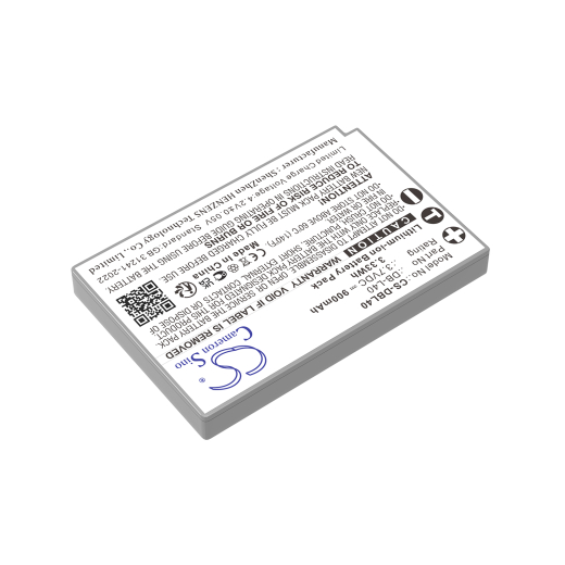 3.7V 900mAh / 3.33Wh Li-ion Akku f.:Sanyo Model: DB-L40, DB-L40A, DB-L40AU, Xacti DMX-HD1, Xacti DMX-HD1A, Xacti DMX-HD2, Xacti DMX-HD800, Xacti VPC-