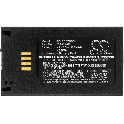 3.7V 900mAh / 3.33Wh Li-ion Akku f.:Tellermate Model: 115325, 470032P, BAT002, T-iX