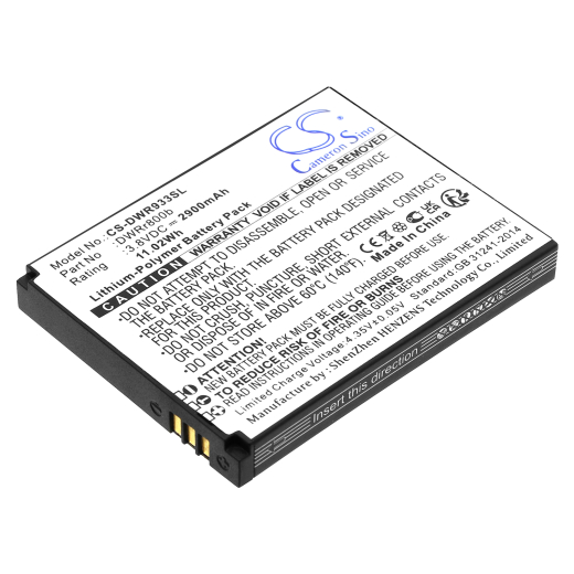 3.8V 2900mAh / 11.02Wh Li-Polymer Akku für: D-Link Model: 6BT-R800B-2901, DWRr800b, DWR-933 B1