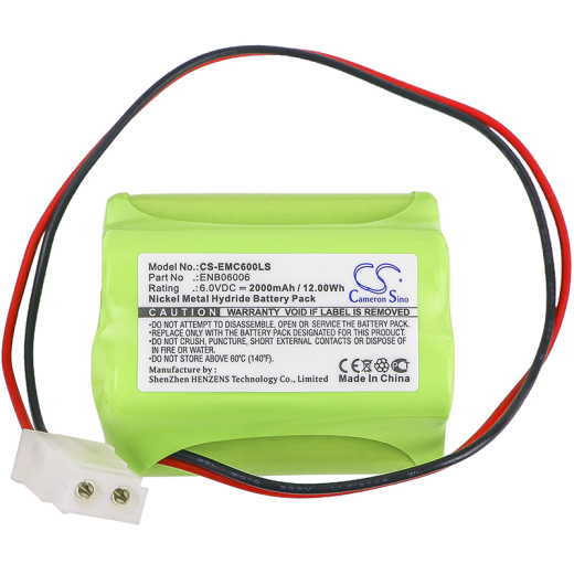 6V 2000mAh / 12.0Wh 2000mAh / 12.0Wh Akku f.:GE Model:, 60401005, 60410C5 2000mAh / 12.0Wh