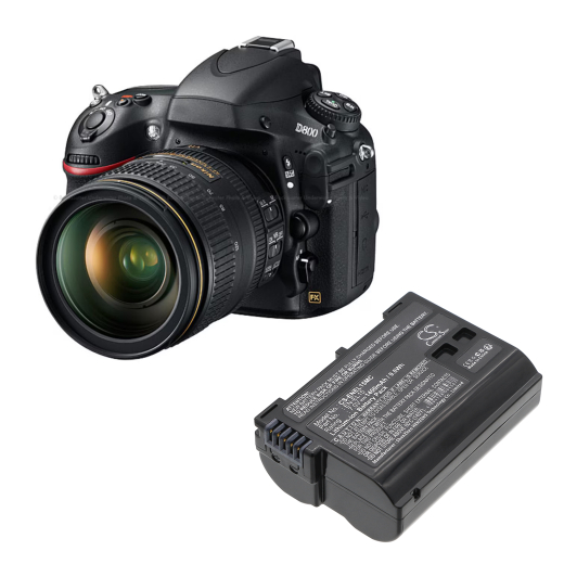 7.0V 1400mAh / 9.80Wh Li-ion Akku f.:Nikon Model: EN-EL15, EN-EL15A, EN-EL15B, EN-EL15c, 1 V1, Coolpix D7000, Coolpix D800, D500, D600, D610, D7000,