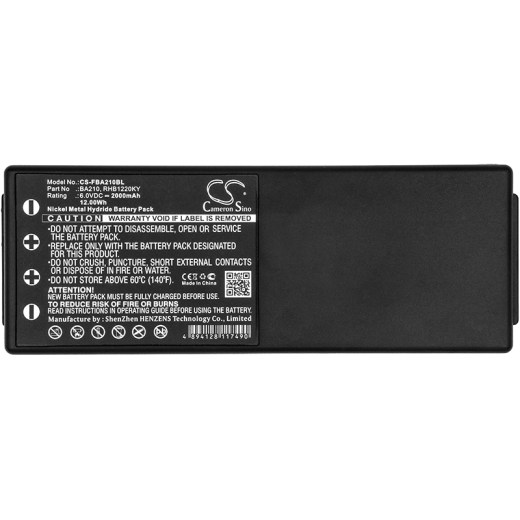 6.0V 2000mAh / 12.00Wh 2000mAh / 12.00Wh Akku f.:HBC Model: 005-01-00466, BA209000, BA209001, BA209060, BA209061, BA209062, BA210, BA213020, BA213030,