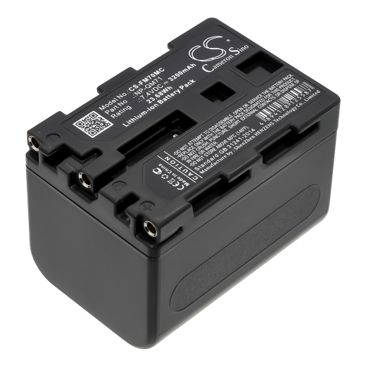 7.4V 3200mAh / 23.68Wh Li-ion Akku f.:Sony Model: NP-FM70, NP-FM71, NP-QM70, NP-QM71, CCD-TRV108, CCD-TRV118, CCD-TRV128, CCD-TRV138, CCD-TRV308, CCD