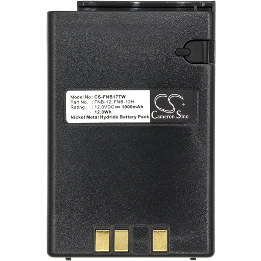12.0V 1000mAh / 12.0Wh Ni-MH Akku f.:Yaesu Model: FNB-10, FNB-10H, FNB-12, FNB-12H, FNB-14, FNB-14H, FNB-17, FNB-17H, FT-23R, FT-33R, FT-411, FT-411