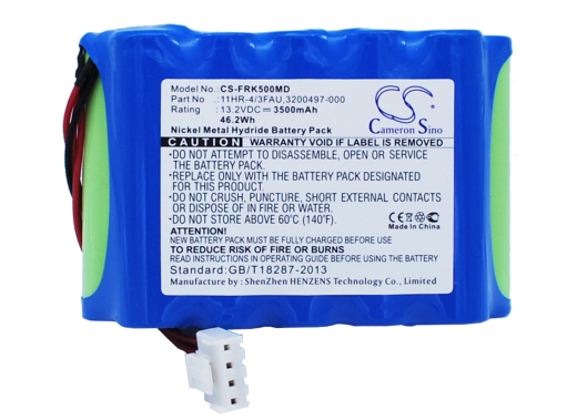 13.2V 3500mAh / 46.20Wh Nickel-Metallhydrid Akku für: Fujikura Model: 11HR-4/3FAU, 11HR-4/3FAUP, 3200497-000, BTR-06L, BTR-06S, BTR-08