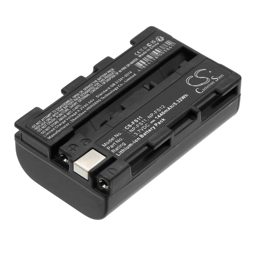 3.7V 1440mAh / 5.33Wh Li-ion Akku f.:Sony Model: NP-F10, NP-FS10, NP-FS11, NP-FS12, CCD-CR1, CCD-CR1E, Cyber-shot DSC-F505, Cyber-shot DSC-F505K, Cyb