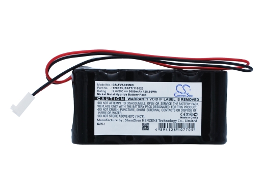 9.6V 3000mAh / 28.80Wh Nickel-Metallhydrid Akku für: Fresenius Model: 120023, BATT/110023