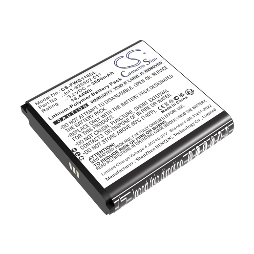3.8V 3800mAh / 14.44Wh Li-Polymer Akku für: Franklin Wireless Model: 941-925552-011, RG1100