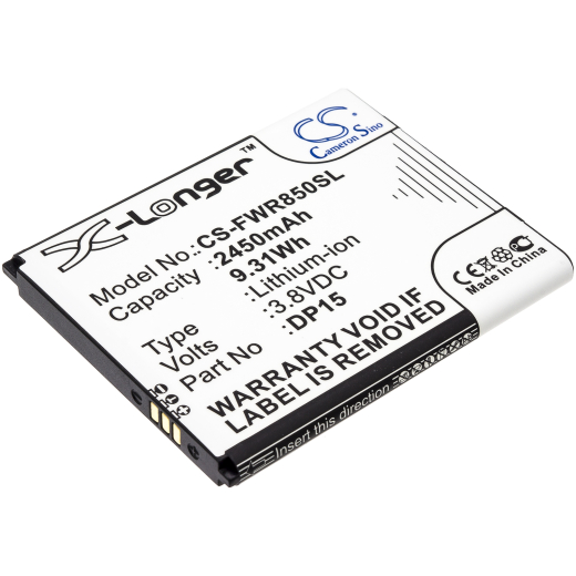 3.8V 2450mAh / 9.31Wh Li-ion Akku für: Franklin Wireless Model: DP15, R717, R850, R871, T9