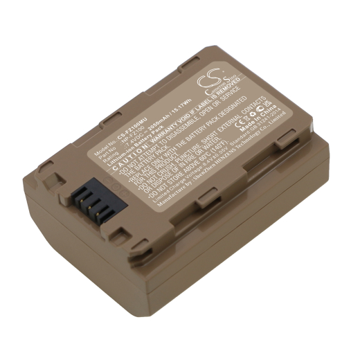 7.4V 2050mAh / 15.17Wh Li-ion Akku f.:Sony Model: NP-FZ100, A7 Mark 3, A7R Mark 3, Alpha a7 III, Alpha a7R III, Alpha A9, ILCE-7M3, ILCE-7M3K, ILCE-7