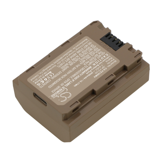 7.4V 2050mAh / 15.17Wh Li-ion Akku f.:Sony Model: NP-FZ100, A7 Mark 3, A7R Mark 3, Alpha a7 III, Alpha a7R III, Alpha A9, ILCE-7M3, ILCE-7M3K, ILCE-7