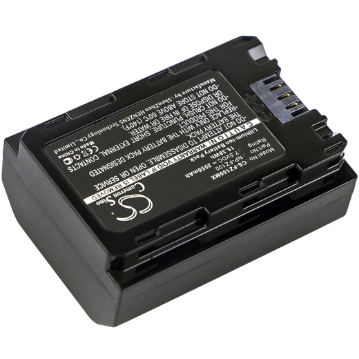 7.5V 2050mAh / 15.38Wh Li-ion Akku f.:Sony Model: BC-QZ1, CS-FZ100MC, CS-FZ100MX, NP-FZ100, A7 Mark 3, A7R Mark 3, Alpha a7 III, Alpha A7 Mark 3, Alp