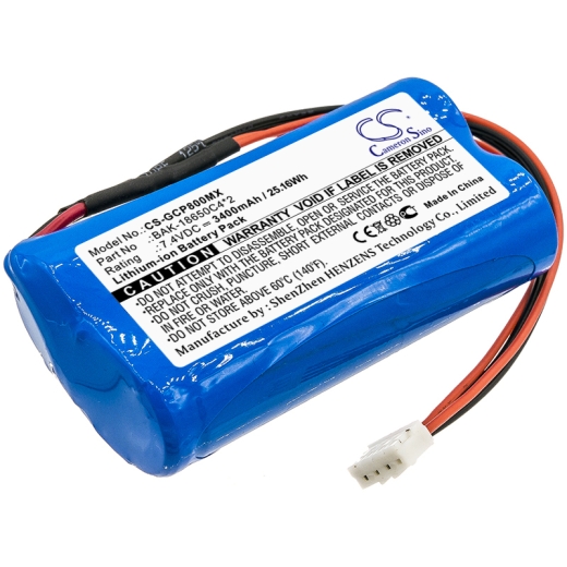 7.4V 3400mAh / 25.16Wh Li-Ionen Akku für: G-CARE Model: BAK-18650C4*2