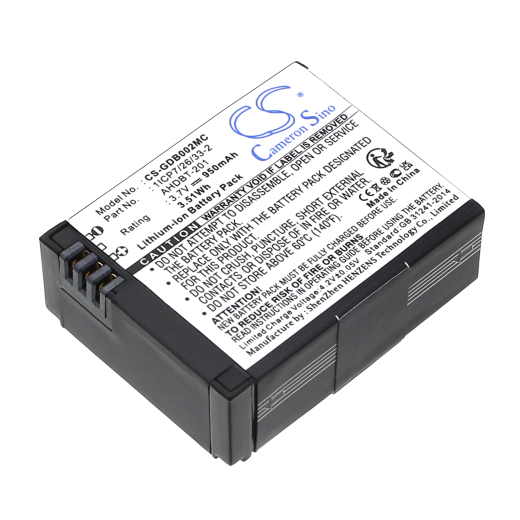 3.7V 950mAh / 3.52Wh Li-ion Akku f.:Giroptic Model:, edges closer to 360, edges closer to 360° action ca