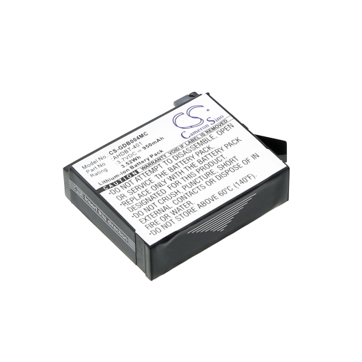 3.7V 950mAh / 3.52Wh Li-ion Akku f.:GoPro Model: 335-06532-000, AHDBT-401, Hero 4, Hero 4 Black, Hero 4 Silver, Hero 4+