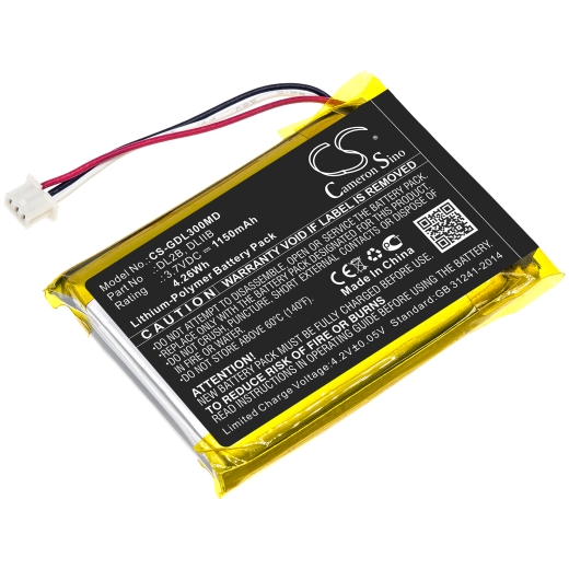 3.7V 1150mAh / 4.26Wh Li-Polymer Akku für: 3GEN Model: DL2-1331x4, DL2B, DLIIB