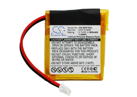 3.7V 500mAh / 1.85Wh Li-Polymer Akku f.:RCA Model: CPP-519Z3, F8011A, F8021A, F8031A, F8041A