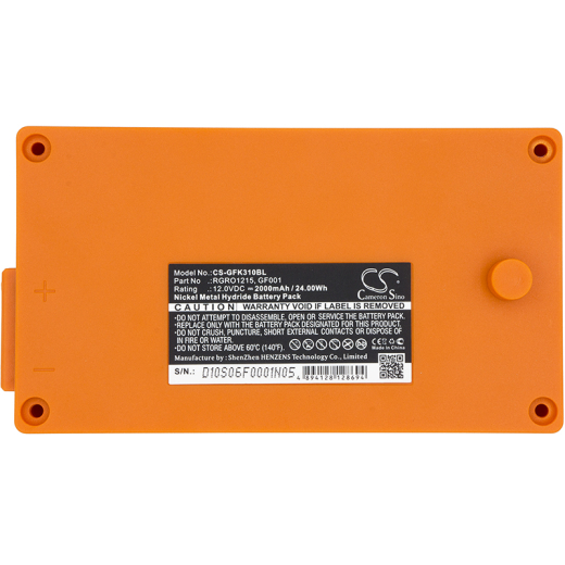 12.0V 2000mAh / 24.00Wh 2000mAh / 24.00Wh Akku f.:Gross Funk Model: 100-000-134, 114025, 738010957, GF001, RGRO1215, Crane remote control SE889, GF20
