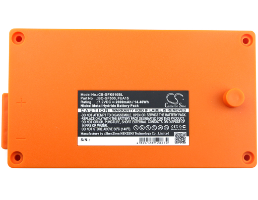 7.2V 2000mAh / 14.40Wh 2000mAh / 14.40Wh Akku f.:Gross Funk Model: 100-001-885, BC-GF500, FUA15, FUA50, Crane Remote Control, GF500 2000mAh / 14.40Wh