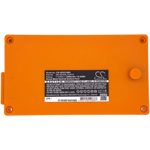 7.2V 2500mAh / 18.00Wh 2500mAh / 18.00Wh Akku f.:Gross Funk Model: 100-001-885, BC-GF500, FUA15, FUA50, Crane Remote Control, GF500 2500mAh / 18.00Wh