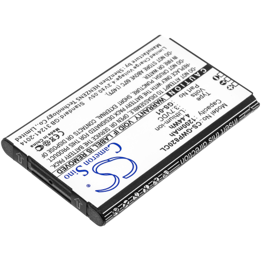 3.7V 1200mAh / 4.44Wh Li-ion Akku f.:Grandstream Model: GS-01, DP730, GMD1208, WP810, WP820
