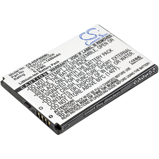 3.7V 1450mAh / 5.37Wh Li-ion Akku f.:Handheld Model: PSSO122621558, 6000, 6000LU1, Dolphin 6000