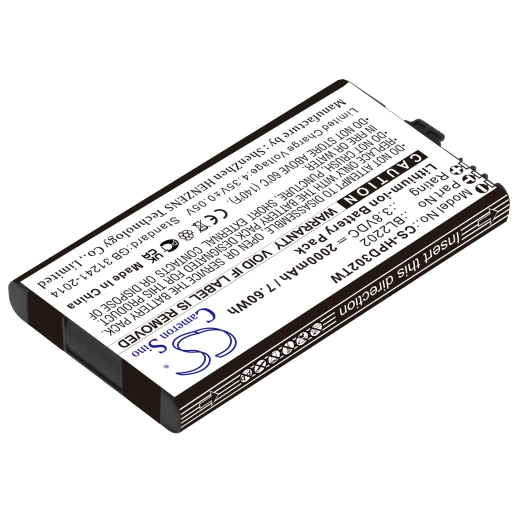 3.8V 2000mAh / 7.60Wh Li-ion Akku f.:Hytera Model: BL2202, BD300, BD302, BD302i, BD352i