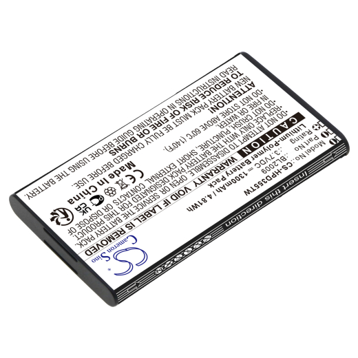 3.7V 1300mAh / 4.81Wh Li-Polymer Akku f.:Hytera Model: BL2009, PD355, PD362i, PD365, PD365LF, PD375, PF355LF