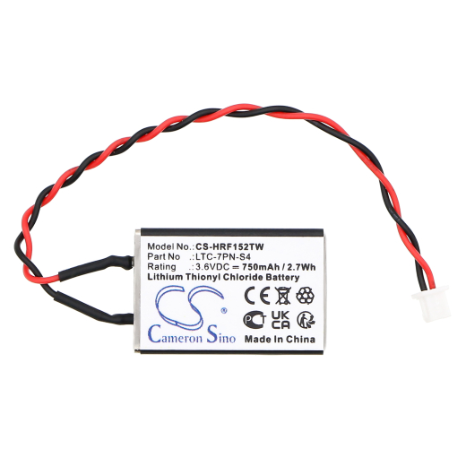 3.6V 750mAh / 2.7Wh Li-SOCl2 Akku f.:Harris Model: LTC-7PN-S4, AN/PRC-152, AN/PRC-152(C), AN/PRC-152(V)1(C), AN/PRC-152(V)2(C), AN/PRC-152(V)3(C), AN