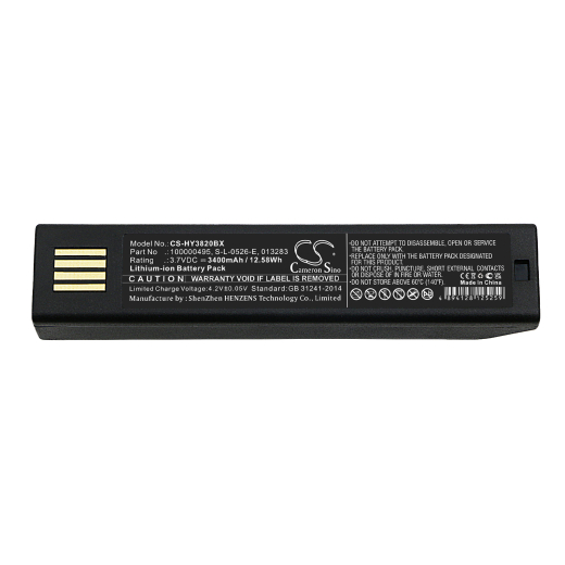 3.7V 3400mAh / 12.58Wh Li-ion Akku f.:Keyence Model: 50121527-005, HR-B1, HR-100
