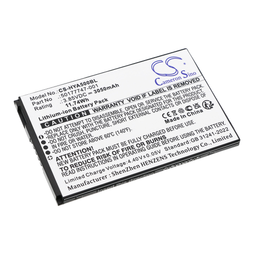 3.85V 3050mAh / 11.74Wh Li-ion Akku f.:Honeywell Model: 50177747-001, BAT-EDA5S, ScanPal EDA5S