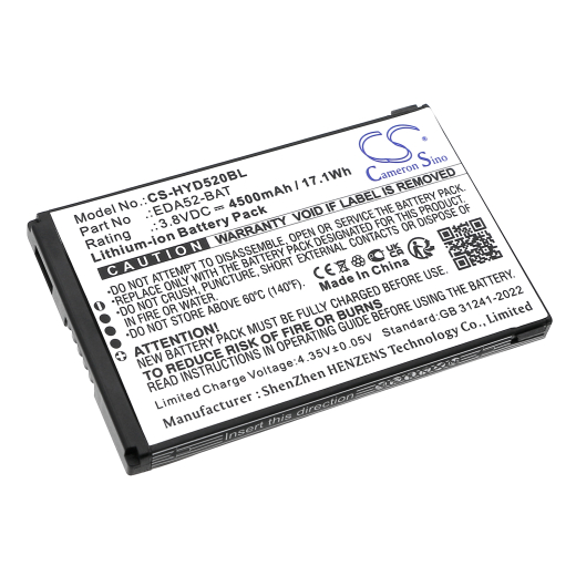 3.8V 4500mAh / 17.1Wh Li-ion Akku f.:Honeywell Model: 50172021-001, EDA52-BAT, ScanPal EDA52