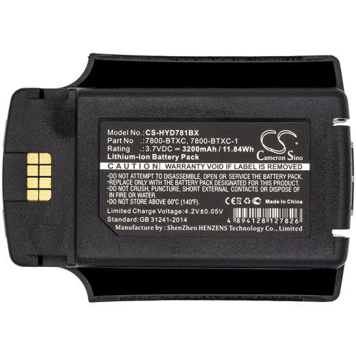 3.7V 3200mAh / 11.84Wh Li-ion Akku f.:Dolphin Model: 7600-BTEC, 7600-BTXC, 7600-BTXC-1, 7600, 7600 II