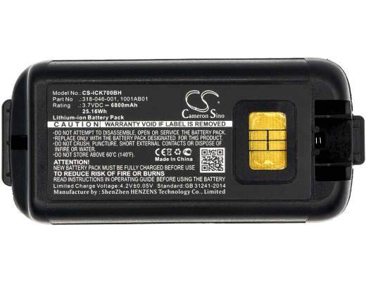 3.7V 6800mAh / 25.16Wh Li-ion Akku f.:Intermec Model: 1001AB01, 1001AB02, 318-046-001, 318-046-011, AB18, CK70, CK71