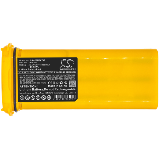9.0V 3300mAh / 29.70Wh Lithium Akku f.:Icom Model: BP-234, IC-GM1600, IC-GM1600E, IC-GM1600K