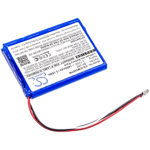 3.7V 1400mAh / 5.18Wh Li-ion Akku f.:Icom Model: BP-282, IC-M25