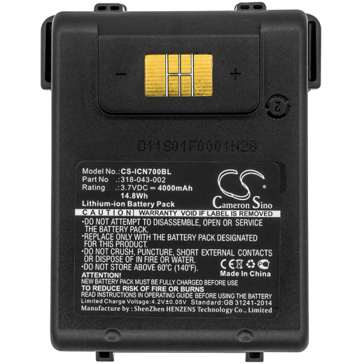 3.7V 4000mAh / 14.80Wh Li-ion Akku f.:Intermec Model: 1000AB01, 318-043-002, 318-043-012, 318-043-022, 318-043-033, CN70, CN70e, CN75, CN75E