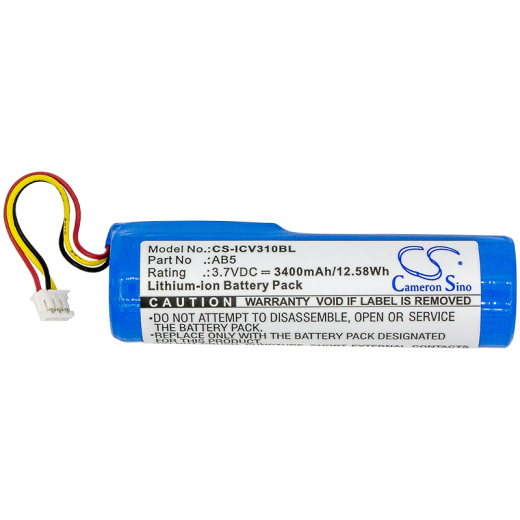 3.7V 3400mAh / 12.58Wh Li-ion Akku f.:Honeywell Model: AB5, CV30