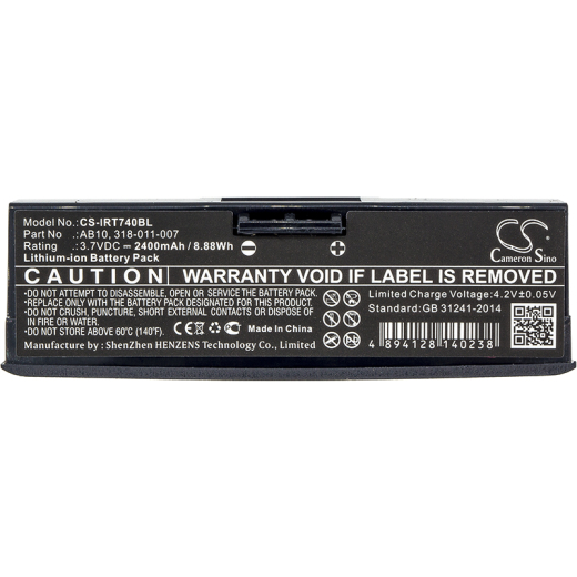 3.7V 2400mAh / 8.88Wh Li-ion Akku f.:Intermec Model: 318-011-007, AB10, 700 Mono, 730 Color