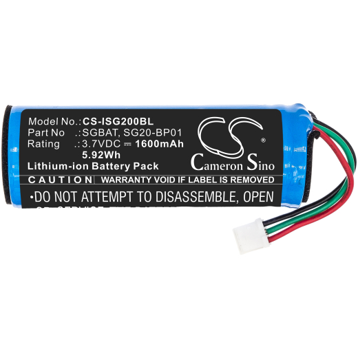 3.7V 1600mAh / 5.92Wh Li-ion Akku f.:Intermec Model: SG20-BP01, SGBAT, SG20, SG20B, SG20B 1D, SG20B 2D, SG20B 2DHC, SG20B1D, SG20B2D, SG20B2DHC, SG20